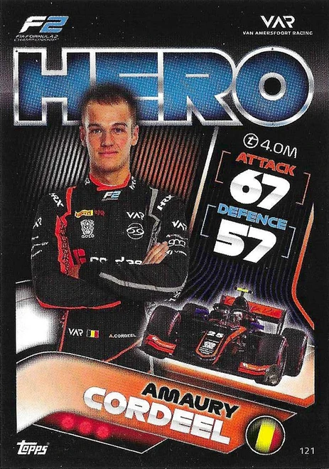 #121 Amaury Cordeel (VAR) - Topps Turbo Attax 2022 (Formula 1/F1)