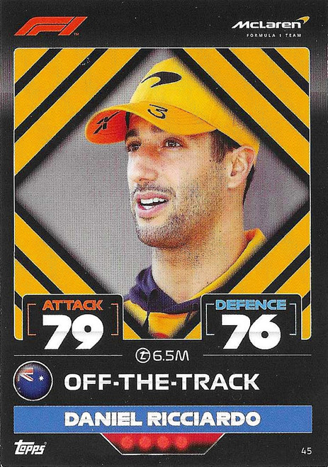#045 Daniel Ricciardo (McLaren) - Topps Turbo Attax 2022 (Formula 1/F1)