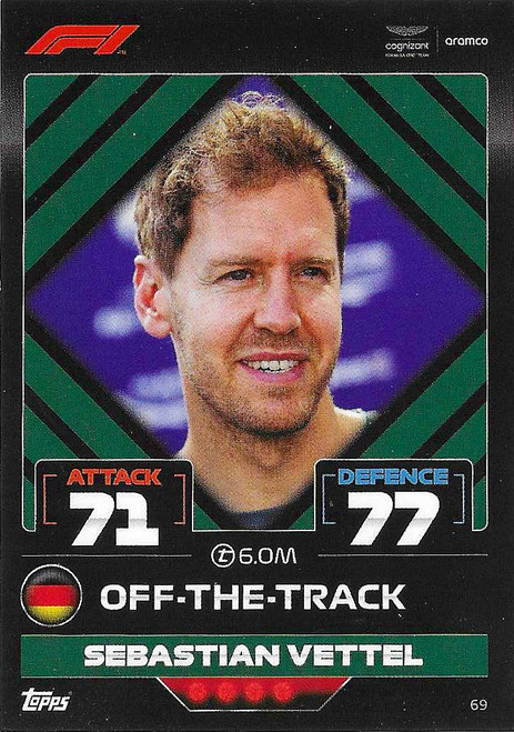 #069 Sebastian Vettel (Aston Martin) - Topps Turbo Attax 2022 (Formula 1/F1)