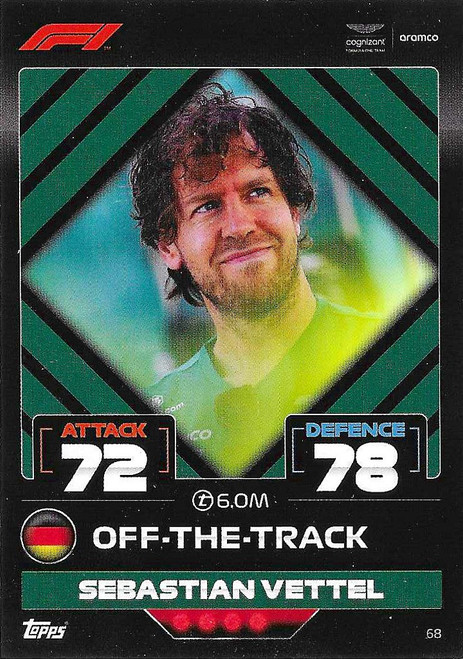 #068 Sebastian Vettel (Aston Martin) - Topps Turbo Attax 2022 (Formula 1/F1)