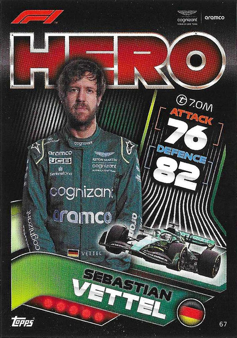 #067 Sebastian Vettel (Aston Martin) - Topps Turbo Attax 2022 (Formula 1/F1)