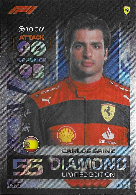 LE013D - Carlos Sainz (Ferrari) - DIAMOND LIMITED EDITION - Topps Turbo Attax 2022 India Edition (Formula 1/F1)