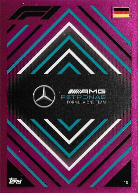 #019 Team Logo (Mercedes) - PINK PARALLEL - Topps Turbo Attax 2022 India Edition (Formula 1/F1)