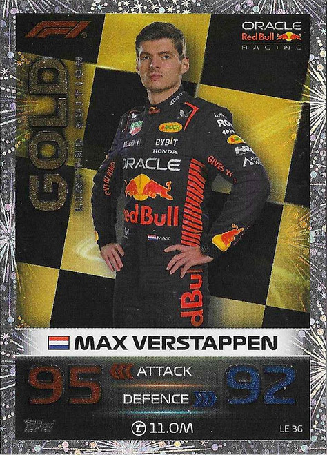 LE003G - Max Verstappen (Red Bull) - GOLD LIMITED EDITION - Topps Turbo Attax 2023 (Formula 1/F1)
