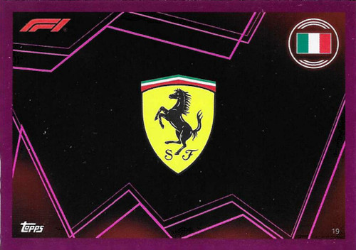 #019 Team Logo (Ferrari) - PINK PARALLEL - Topps Turbo Attax 2023 (Formula 1/F1)