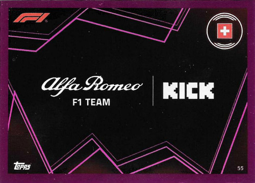 #055 Team Logo (Alfa Romeo) - PINK PARALLEL - Topps Turbo Attax 2023 (Formula 1/F1)