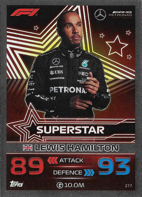 #277 Lewis Hamilton (Mercedes) - SUPERSTAR - Topps Turbo Attax 2023 (Formula 1/F1)