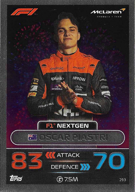 #293 Oscar Piastri (McLaren) - F1 NEXTGEN - Topps Turbo Attax 2023 (Formula 1/F1)