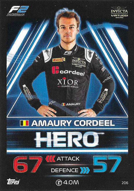 #206 Amaury Cordeel (Virtuosi) - Topps Turbo Attax 2023 (Formula 1/F1)