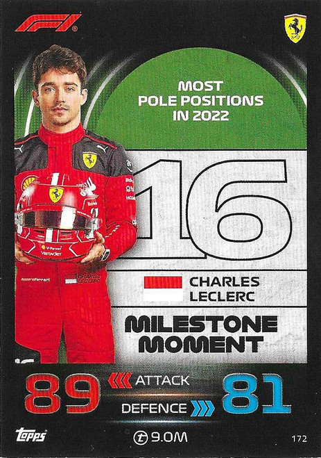 #172 Charles Leclerc (Ferrari) - Topps Turbo Attax 2023 (Formula 1/F1)