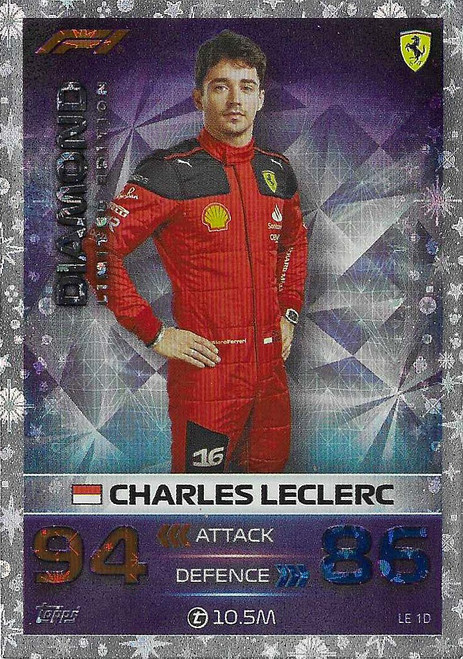 LE001D - Charles Leclerc (Ferrari) - DIAMOND LIMITED EDITION - Topps Turbo Attax 2023 India Edition (Formula 1/F1)
