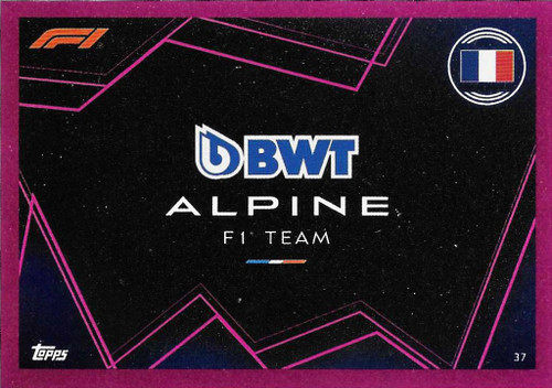 #037 Team Logo (Alpine) - PINK PARALLEL - Topps Turbo Attax 2023 India Edition (Formula 1/F1)