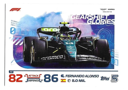 #050 Fernando Alonso (Aston Martin) - Topps Turbo Attax 2024 (Formula 1/F1)