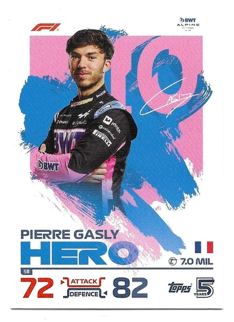 #058 Pierre Gasly (Alpine) - Topps Turbo Attax 2024 (Formula 1/F1)