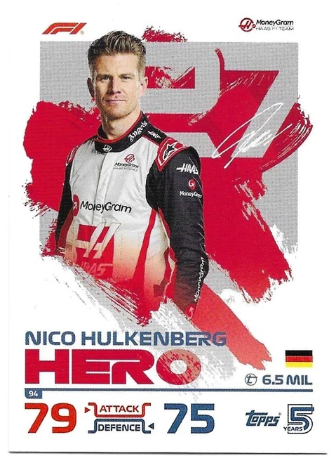 #094 Nico Hulkenberg (Haas) - Topps Turbo Attax 2024 (Formula 1/F1)