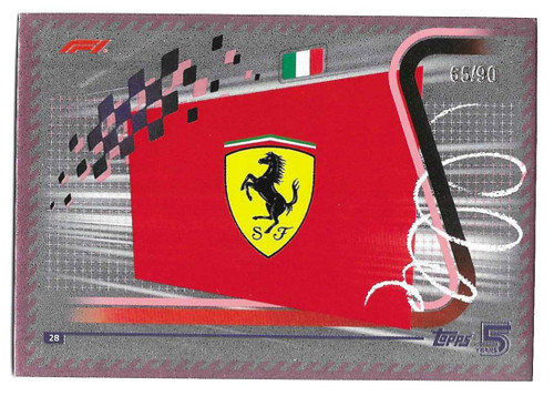 #028 Team Logo (Ferrari) - PEACH PARALLEL 65/90 - Topps Turbo Attax 2024 India Edition (Formula 1/F1)
