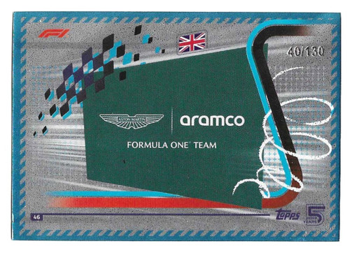 #046 Team Logo (Aston Martin) - TURQUOISE PARALLEL 40/130 - Topps Turbo Attax 2024 India Edition (Formula 1/F1)