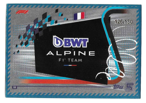 #055 Team Logo (Alpine) - TURQUOISE PARALLEL 126/130 - Topps Turbo Attax 2024 India Edition (Formula 1/F1)