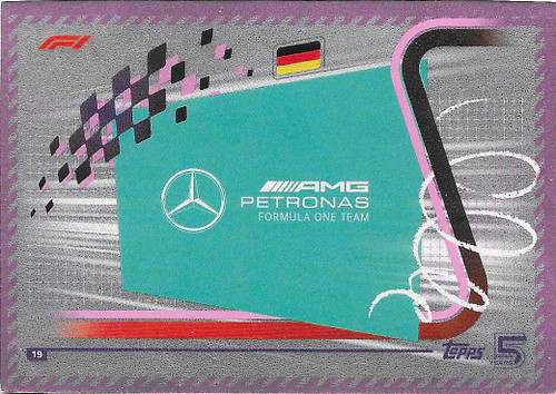 #019 Team Logo (Mercedes) - PINK PARALLEL - Topps Turbo Attax 2024 India Edition (Formula 1/F1)