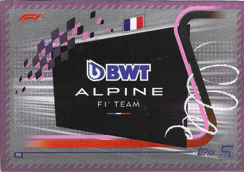 #055 Team Logo (Alpine) - PINK PARALLEL - Topps Turbo Attax 2024 India Edition (Formula 1/F1)
