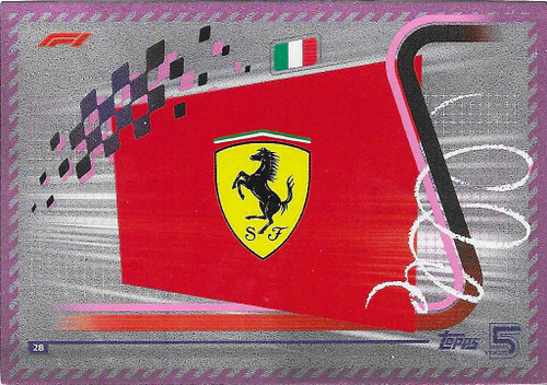 #028 Team Logo (Ferrari) - PINK PARALLEL - Topps Turbo Attax 2024 India Edition (Formula 1/F1)