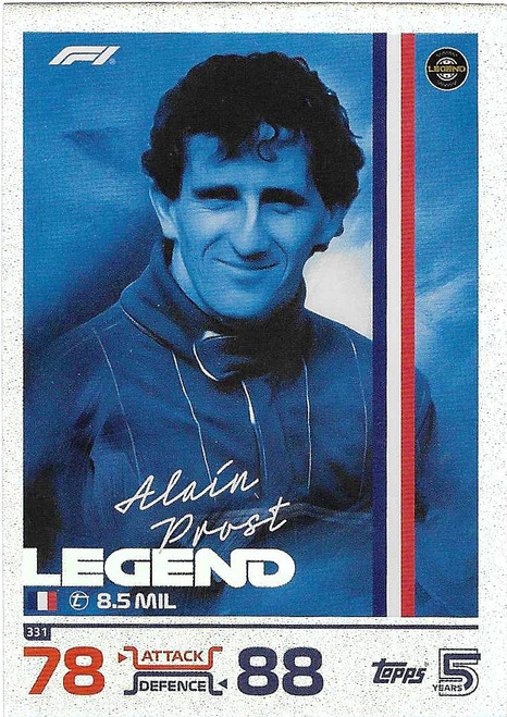 #331 Alain Prost - LEGEND - Topps Turbo Attax 2024 India Edition (Formula 1/F1)