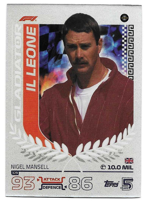 #329 Nigel Mansell - GLADIATOR - Topps Turbo Attax 2024 India Edition (Formula 1/F1)