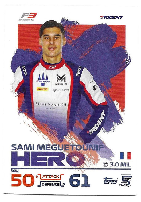 #278 Sami Meguetounif (Trident) - Topps Turbo Attax 2024 India Edition (Formula 1/F1)