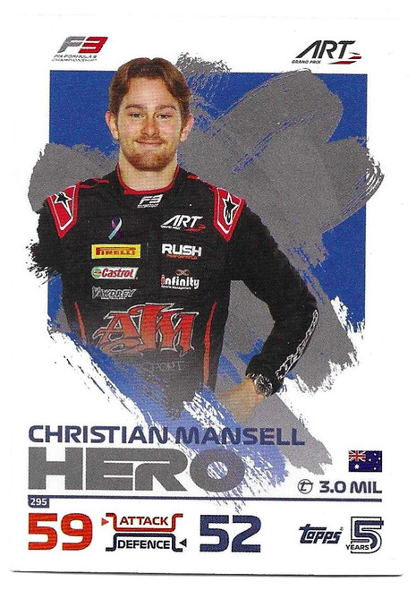#295 Christian Mansell (ART) - Topps Turbo Attax 2024 India Edition (Formula 1/F1)