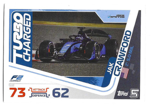 #251 Jak Crawford (Dams) - Topps Turbo Attax 2024 India Edition (Formula 1/F1)