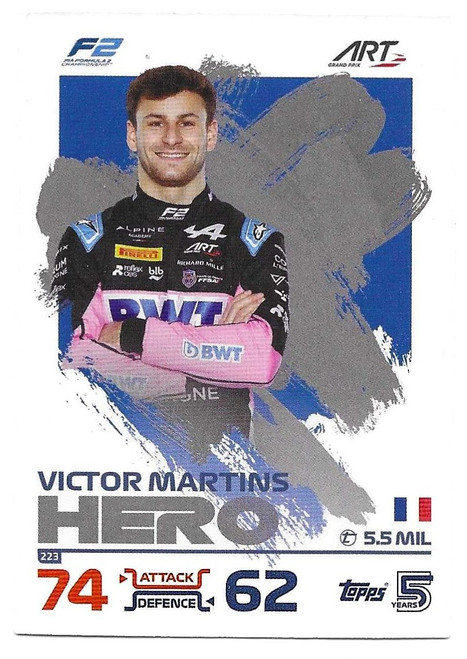 #223 Victor Martins (ART) - Topps Turbo Attax 2024 India Edition (Formula 1/F1)