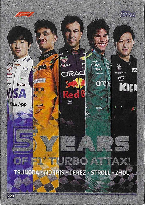 #220 - 5 Years of F1 Turbo Attax - Topps Turbo Attax 2024 India Edition (Formula 1/F1)