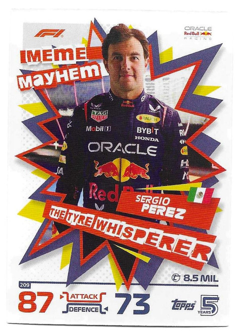 #209 Sergio Perez (Red Bull) - Topps Turbo Attax 2024 India Edition (Formula 1/F1)