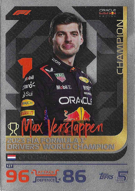 #127 Max Verstappen (Red Bull) - Topps Turbo Attax 2024 India Edition (Formula 1/F1)