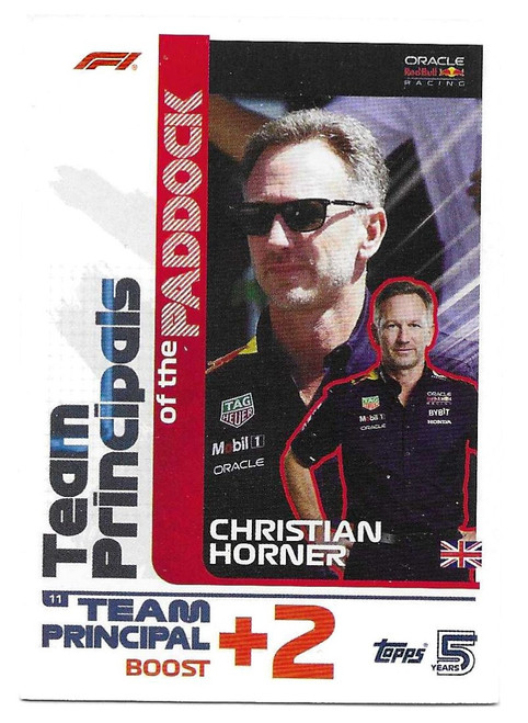 #011 Christian Horner (Red Bull) - Topps Turbo Attax 2024 India Edition (Formula 1/F1)