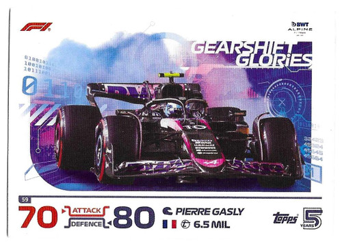 #059 Pierre Gasly (Alpine) - Topps Turbo Attax 2024 India Edition (Formula 1/F1)