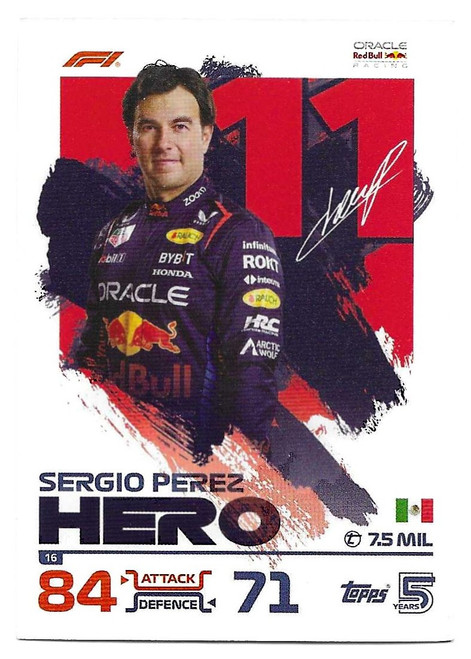 #016 Sergio Perez (Red Bull) - Topps Turbo Attax 2024 India Edition (Formula 1/F1)
