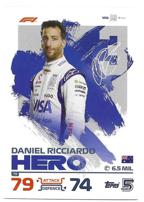 #079 Daniel Ricciardo (Racing Bulls) - Topps Turbo Attax 2024 India Edition (Formula 1/F1)
