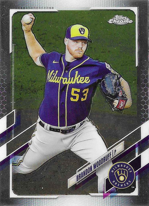 #192 Brandon Woodruff (Milwaukee Brewers) - Topps Chrome MLB 2021 (Baseball)