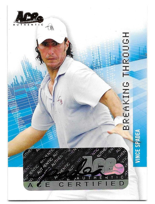 BT034 - Vince Spadea - BREAKING THROUGH (AUTO) - Ace Authentic Grand Slam II 2008 (Tennis)