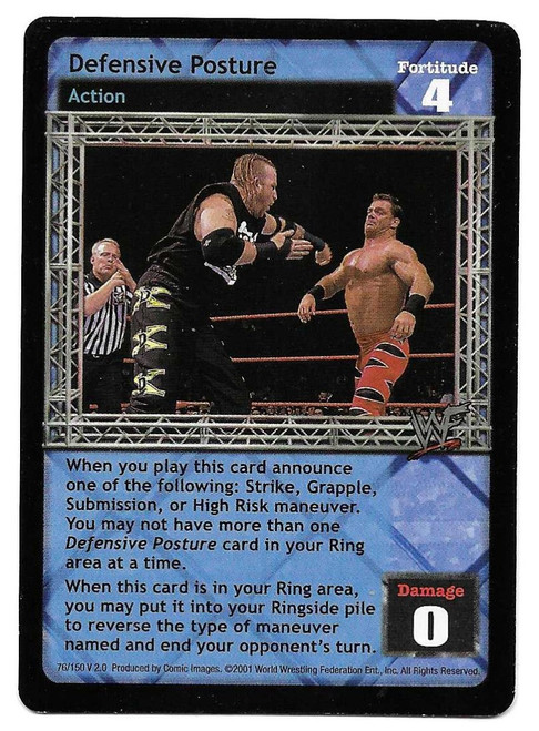 #076 Defensive Posture (Chris Benoit) - Comic Images WWF Raw Deal 2001 (v2.0)