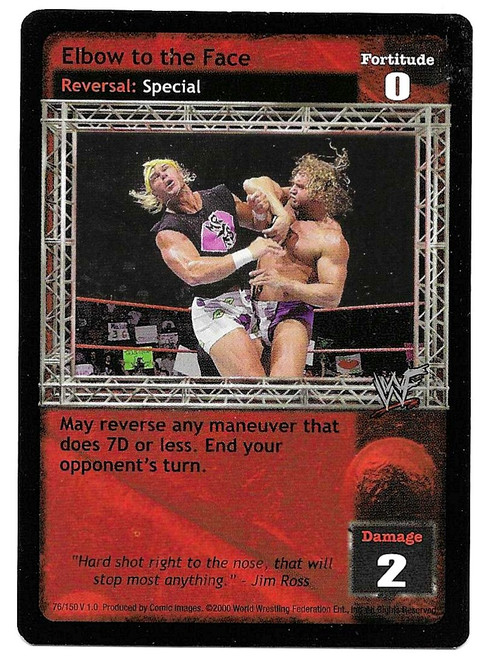 #076 Elbow To The Face (Billy Gunn & Val Venis) - Comic Images WWF Raw Deal 2000 (v1.0)
