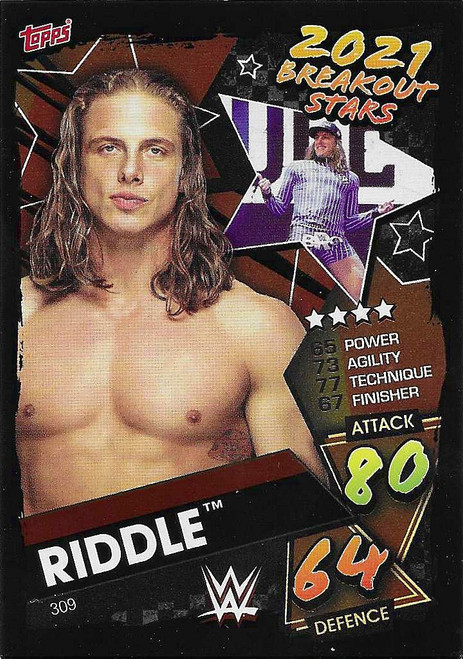 #309 Riddle - Topps WWE Slam Attax 2021