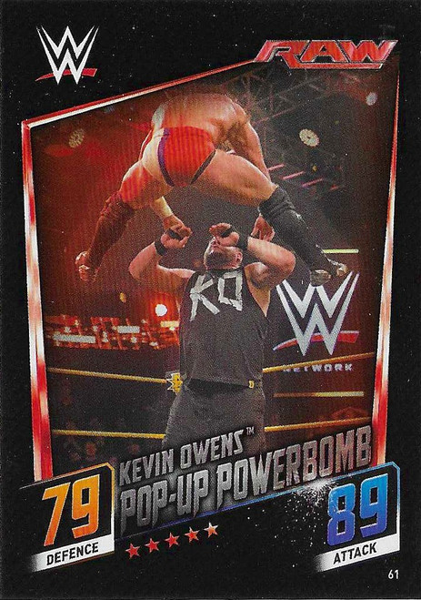 #061 Kevin Owens (Pop-Up Powerbomb) - Topps WWE Slam Attax Then Now Forever (2015)
