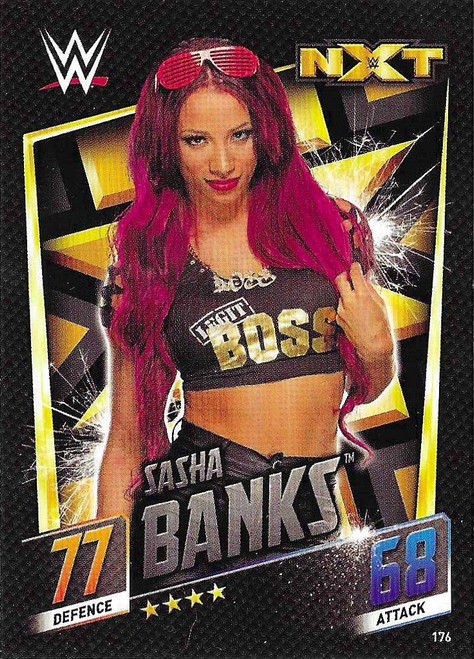 #176 Sasha Banks - Topps WWE Slam Attax Then Now Forever (2015)
