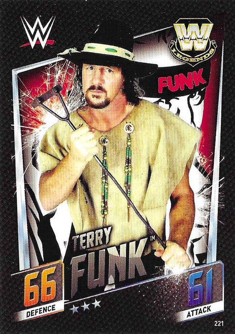 #221 Terry Funk - Topps WWE Slam Attax Then Now Forever (2015)