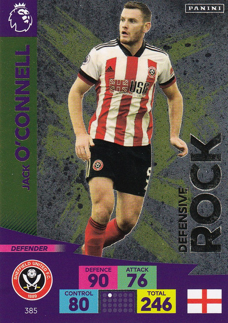 #385 Jack O'Connell (Sheffield United) Adrenalyn XL Premier League 2020/21 DEFENSIVE ROCK