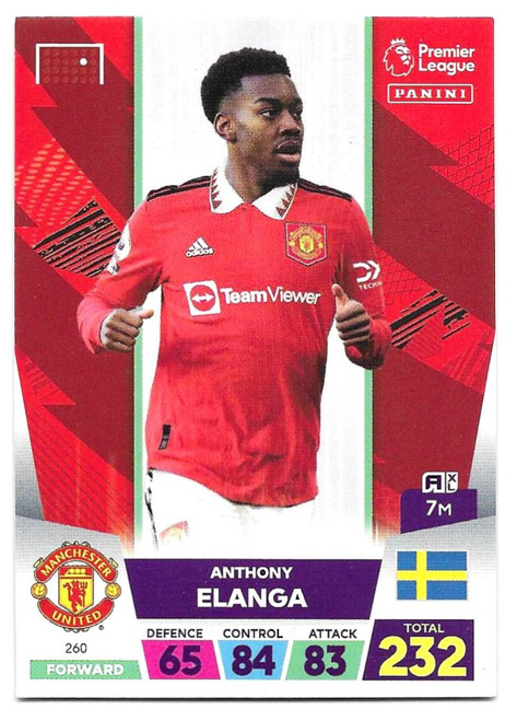 #260 Anthony Elanga (Manchester United) - Panini Adrenalyn XL Premier League 2023