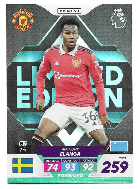 Manchester United - Anthony Elanga - LIMITED EDITION - Panini Adrenalyn XL Premier League PLUS 2023