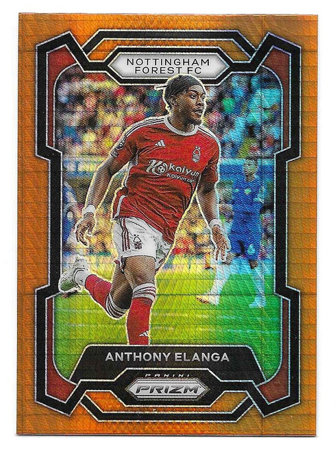 #241 Anthony Elanga (Nottingham Forest) - ORANGE HYPER PARALLEL - Panini Prizm Premier League 2023/24